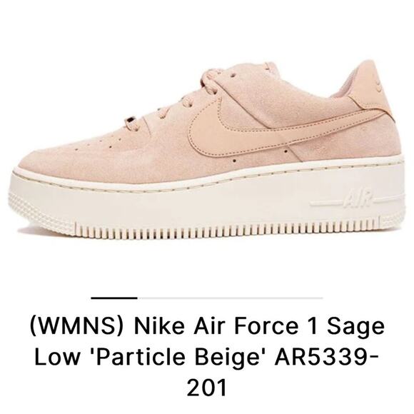 NIKE Air Force 1 Sage Low 'Particle Beige' - Picture 1 of 3